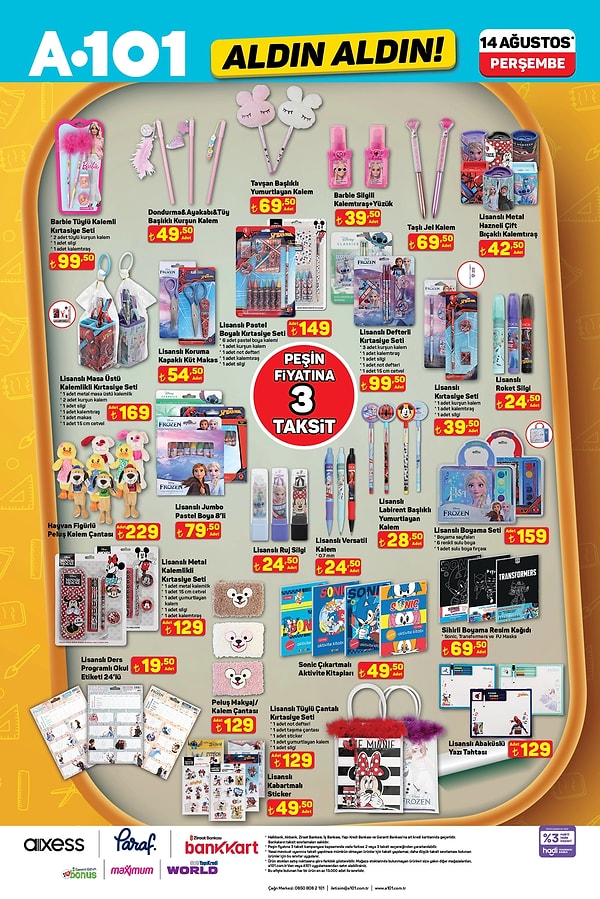 Lisanslı Pastel Boyalı Kırtasiye Seti 149 TL