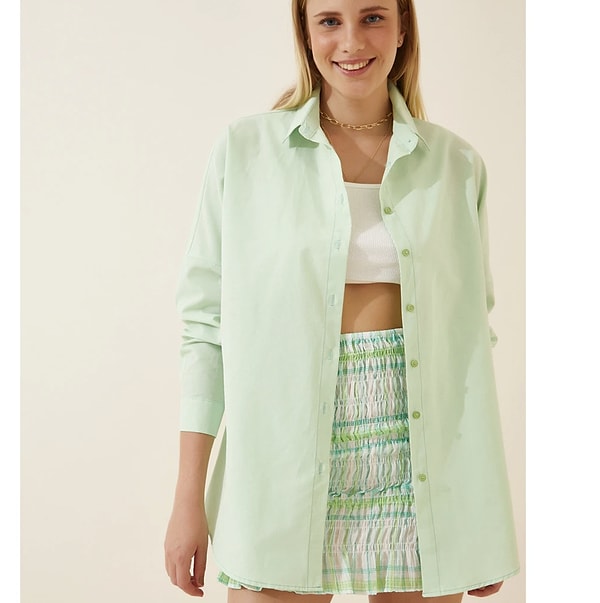 Happiness İstanbul Oversize Basic Gömlek