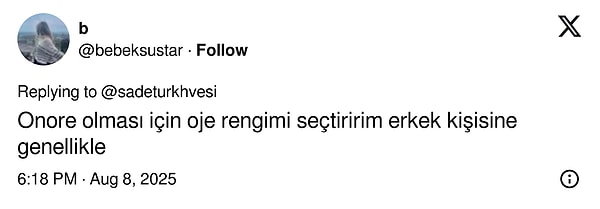 X'te kullanıcılar ise erkeği onore etme yöntemlerini paylaştı.