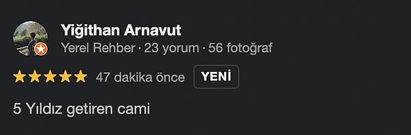Google Haritalarda camiye yapılan ironik yorumlar ise okuyanları güldürdü👇🏻