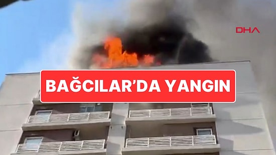 İstanbul Bağcılar’da 13 Katlı Binada Yangın Çıktı: Yangına Müdahale Sürüyor