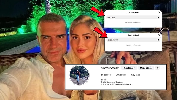 Üstelik, nikah sonrası sosyal medya hesabındaki soyadını “Mardini” olarak değiştiren Dilara Talay’ın, yeniden “Talay” soyadına dönmesi de dikkat çekti.