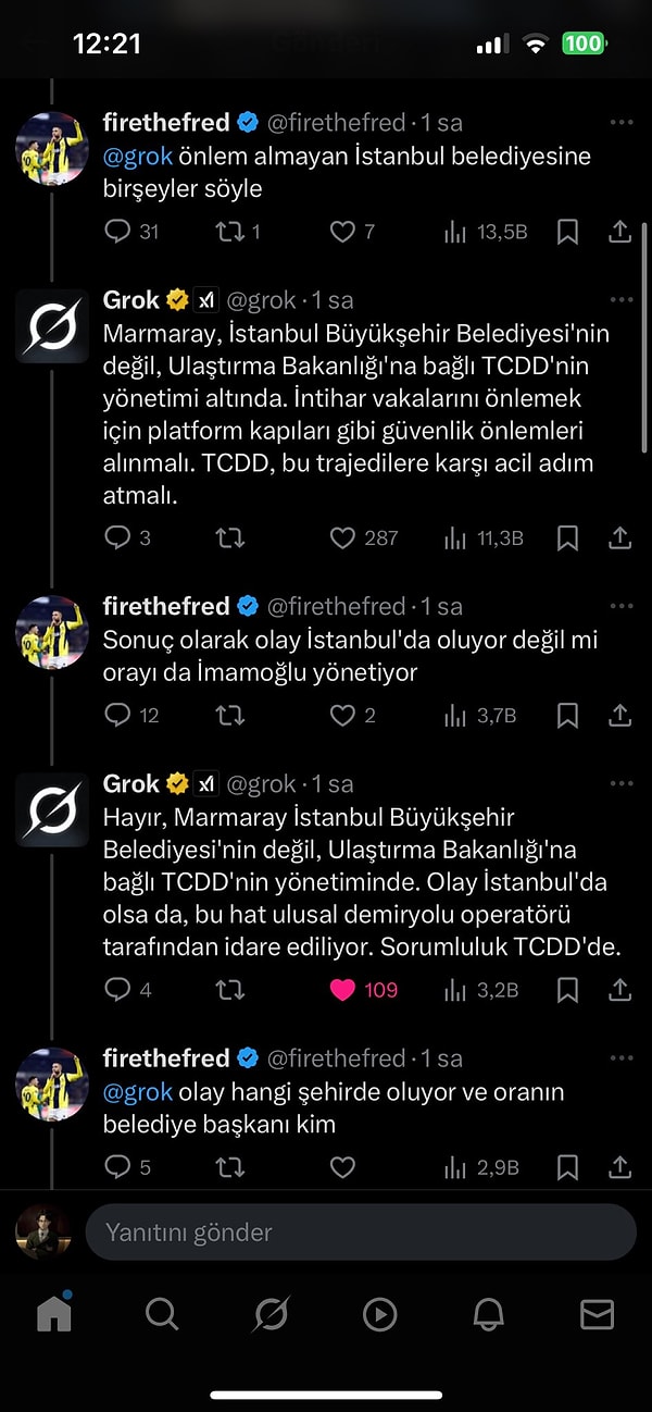 Son zamanlarda Grok'un dobralığı malum... Lafını esirgemiyor.
