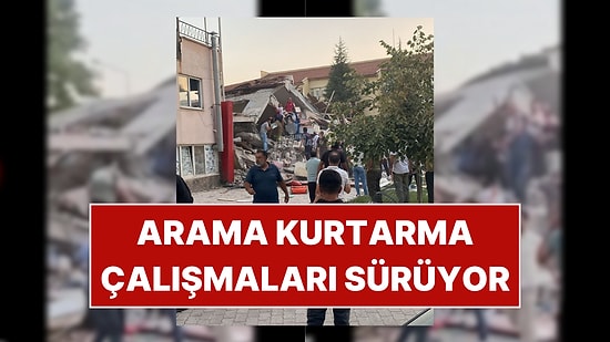 Balıkesir'de Gerçekleşen 6.1 Büyüklüğündeki Depremde Bir Binanın Çöktüğü Bildirildi