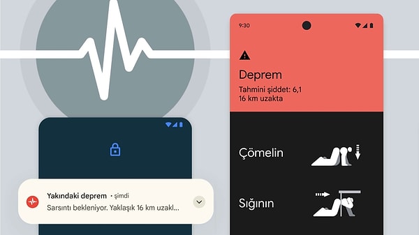 Google, bazı kullanıcılara deprem uyarısı bildirimi gönderdi.