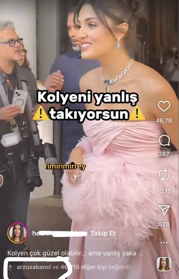 Sosyal medya dedektifleri sağ olsun, magazinsel hiçbir detay gözlerinden kaçmıyor! Bakın @healthyycookie'nin Hande Erçel eleştirisi içeren videosunun altında kimin beğenisi var?