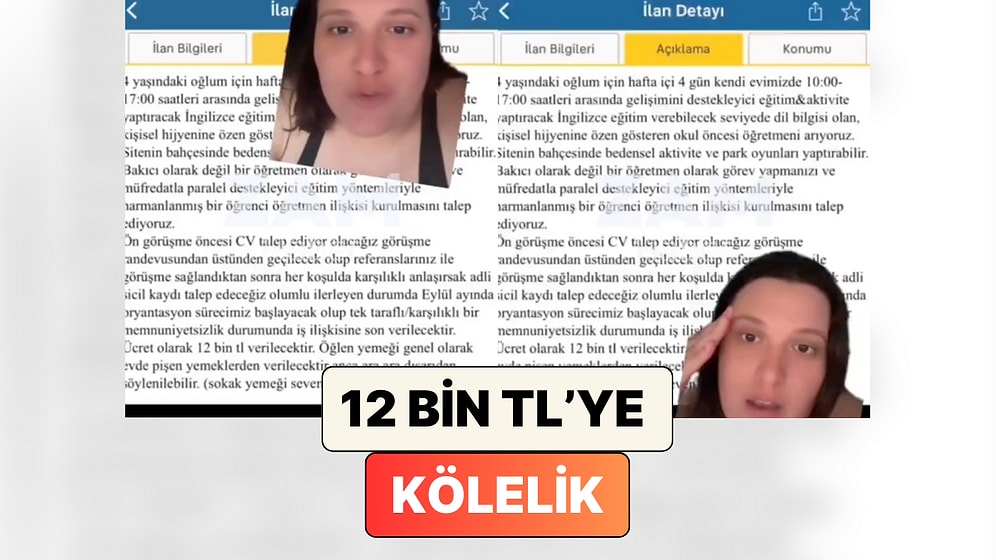 Ders, Yemek, Oyun: Bir Ailenin Aylık 12 Bin TL'ye Aradıkları Özel Öğretmenden Talepleri Pes Dedirtti