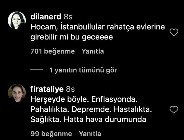 Bazı tepkiler şöyle;
