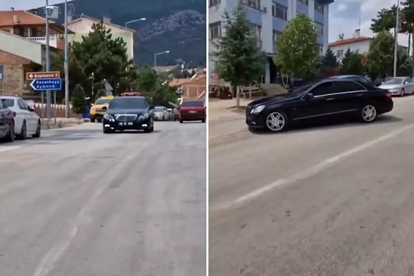 Mercedes makam aracını "Hizmet aracı" notuyla paylaştı.
