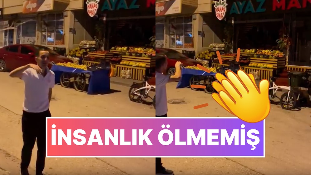 İnsanlık Ölmemiş Dedirten Esnaf: Manavının Kapısını Kilitlemiyor, Ürünlerini Dışarıya Bırakıyor
