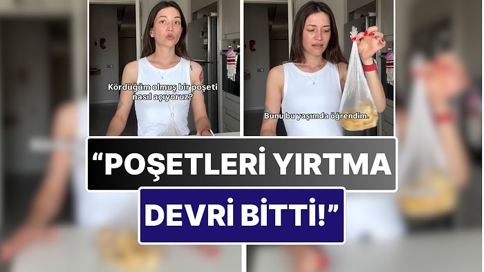 Aslında Çok Kolaymış: Bir Kullanıcı Kördüğüm Olmuş Poşetlerin Nasıl Kolay Açılabileceğini Gösterdi!