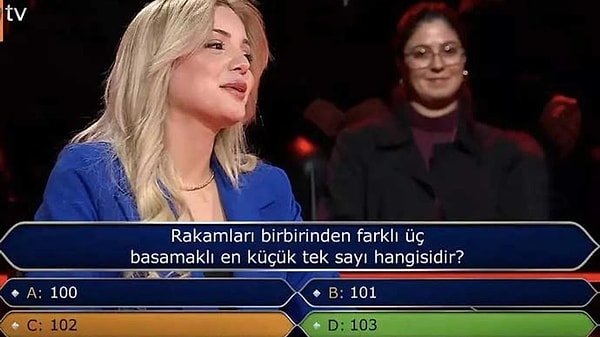 Rakamları birbirinden farklı üç basamaklı en küçük tek sayı hangisidir?