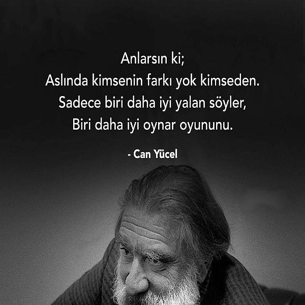 Google'a "Can Yücel özlü söz" yazılmış, fotoğraf bile düzgün kırpılmamış