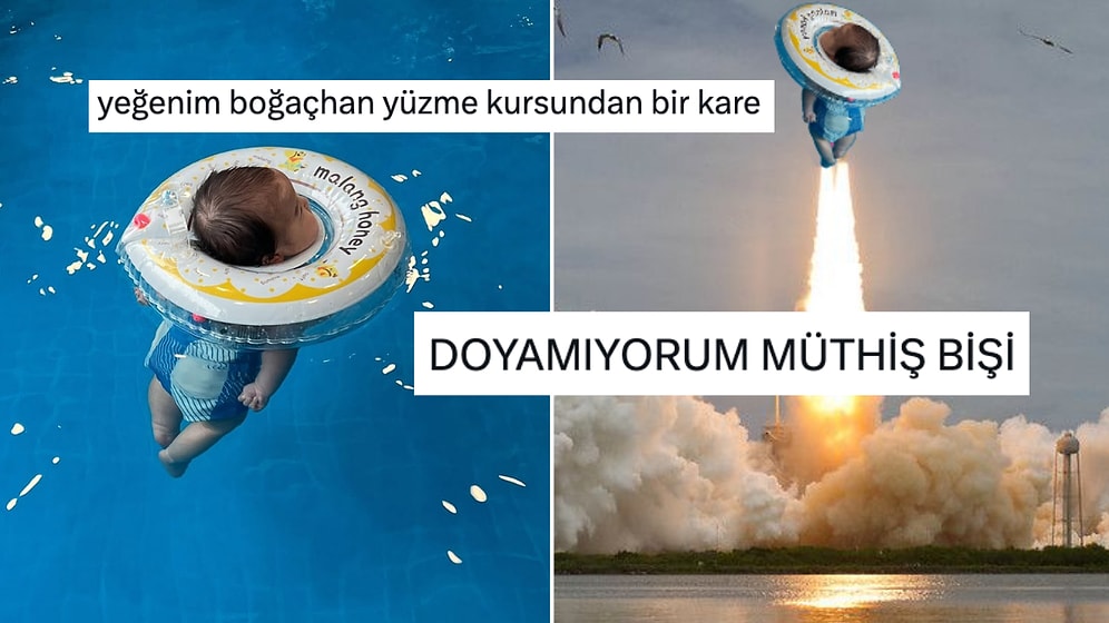 Havuzda Keyif Yapan Tombiş Bebek 'Boğaçhan'ın Fotoğrafı Goygoyculara İlham Verince Olanlar Oldu