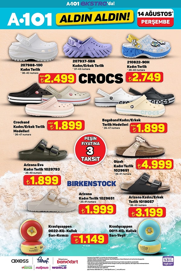 Crocs ve Birkenstock Terlikler