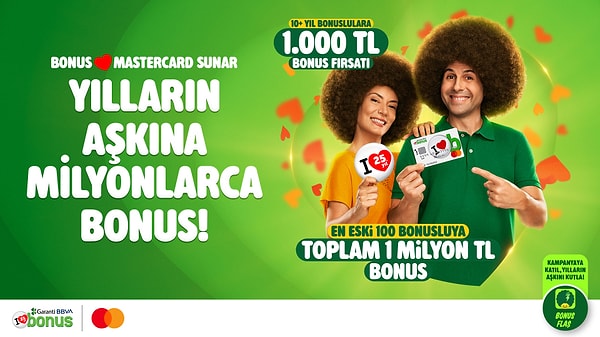 Yılların eskitemediği aşk: BONUS ❤️ MASTERCARD!