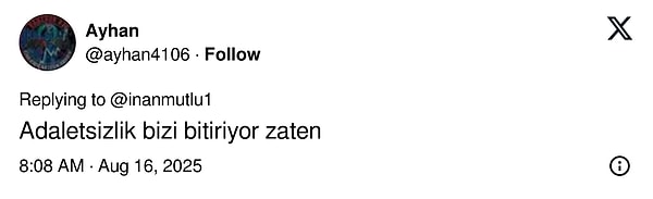 İnan Mutlu'nun paylaşımına gelen yorumlardan bazıları şöyle: