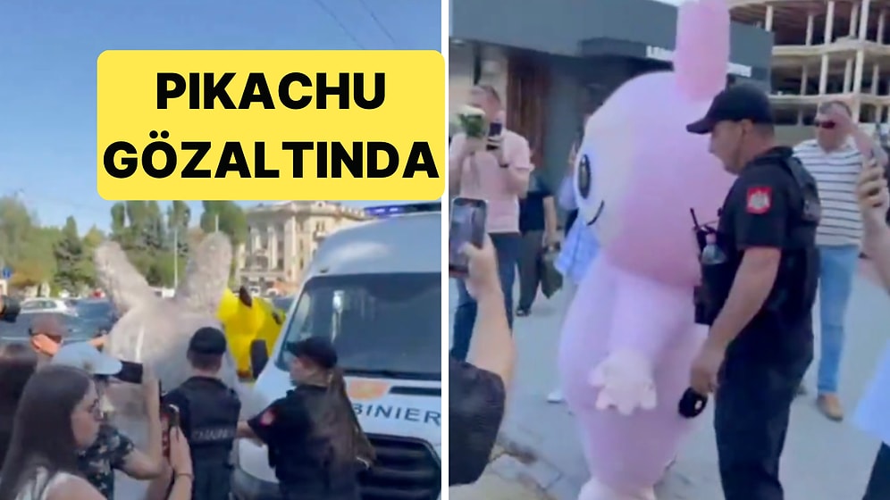 Moldova'daki Protesto Gösterilerinde Pikachu ve Arkadaşları Gözaltına Alındı
