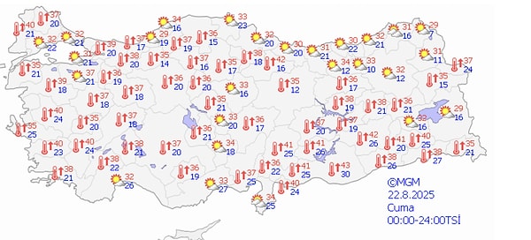 Sıcaklık cuma günü pik yapacak.