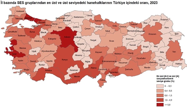 Türkiye'nin en zengin illeri belli oldu.