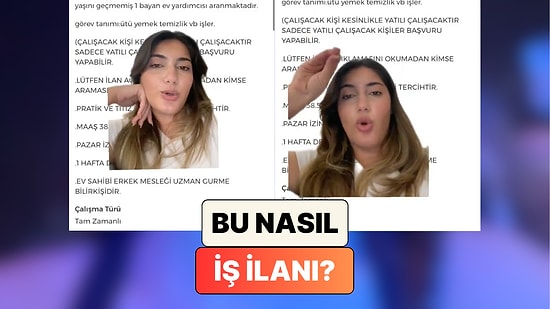 Bir Sosyal Medya Kullanıcısı Bir Gurme Tarafından Verilen “38 Yaş Altı Yatılı Kadın Yardımcı" İlanını Paylaştı
