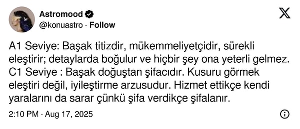 C2 seviye Başak burcu yorumu;