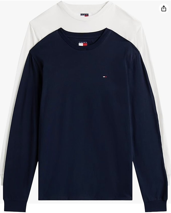 Modern ve sade çizgileriyle fırsatlar arasında dikkat çeken Tommy Hilfiger SLIM 2PACK Tişört 👇🏽