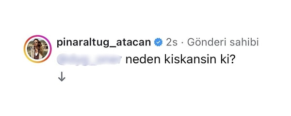 Yoga videosunun altına gelen “Yağmur Bey kıskanmıyor mu acaba?” sorusuna Pınar Altuğ’un verdiği yanıt gündem oldu.