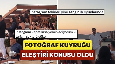 Popüler Bir Mekanda Fotoğraf Çektirmek İçin Sıraya Giren Kişiler Eleştiri Konusu Oldu