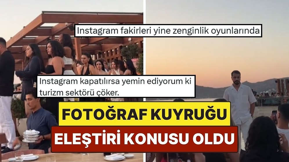 Popüler Bir Mekanda Fotoğraf Çektirmek İçin Sıraya Giren Kişiler Eleştiri Konusu Oldu