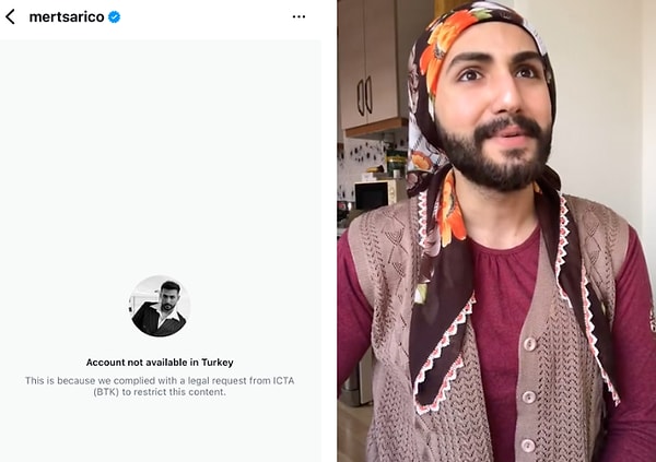 Murat Övüç'ün ardından, Mert Sarıç (@mertsarico) isimli sosyal medya fenomeninin de hesabına erişim engeli getirildiği ortaya çıktı.