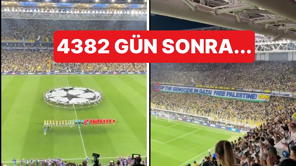 Kadıköy'de 4382 Gün Sonra Fenerbahçe - Benfica Maçında Şampiyonlar Ligi Müziği Çaldı