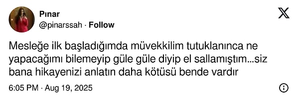 Peki ya tutuklanan müvekkile?