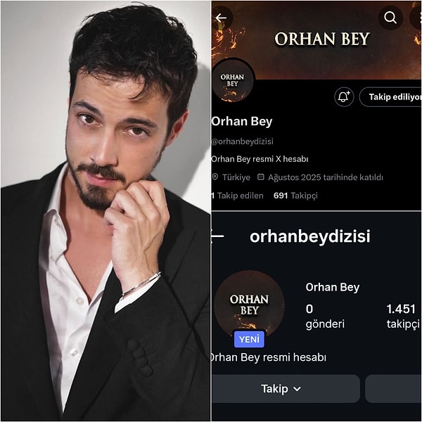 Diziye ait olduğu iddia edilen sosyal medya hesapları ise Orhan Bey adıyla açıldı.
