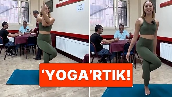 Kıraathanede Yoga Yapan İçerik Üreticisinin Videosu Sosyal Medyada Yorum Yağmuruna Tutuldu