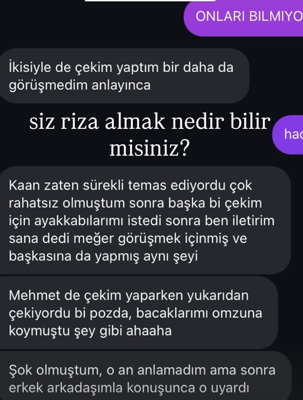 Bir kadın yaşadığı tacizi paylaştı.
