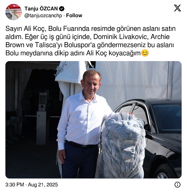 Tanju Özcan ve Ali Koç arasında gerginlik.