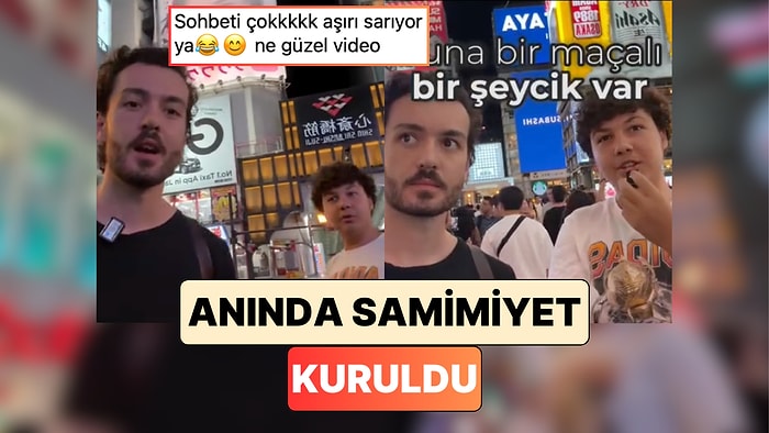 Bir Türk Japonya'da Video Çekerken Kıbrıs'tan Gelen Bir Gence Denk Gelince Ortaya Gülümseten Bir Video Çıktı