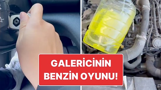 Galericinin Benzin Oyunu: Satılması İçin Getirilen Aracın Deposunu Böyle Boşalttı