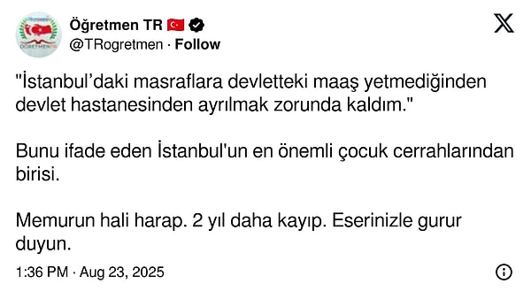İstanbul'da devlet kurumlarında çalışan diğer mesleklerin de zor durumda olduğu iddia edildi. 👇