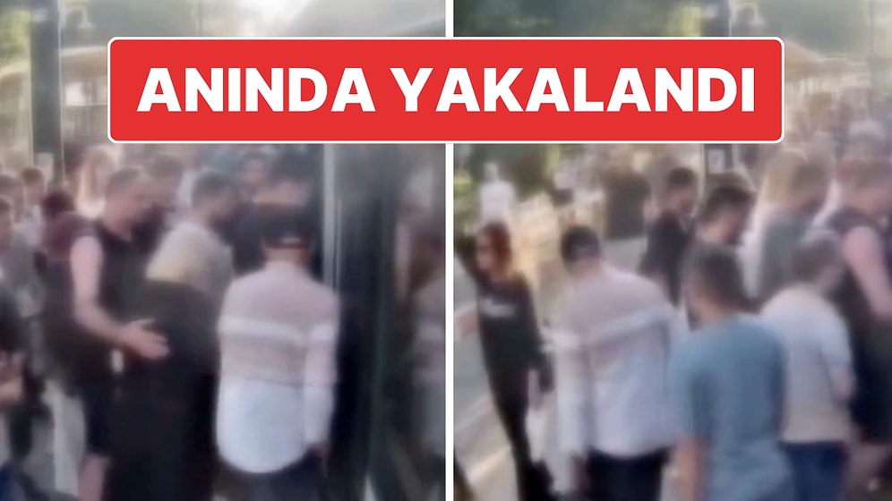 İstanbul’daki Hırsızlığa Suçüstü: Tramvaya Girerken Turistin Cüzdanını Çalan Şüpheli Anında Yakalandı