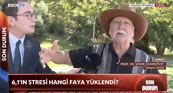 Şener Üşümezsoy canlı yayında kameramanı azarladı.