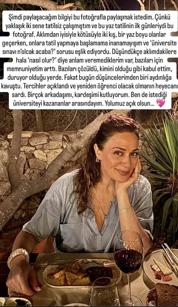 Özge Borak, bugün açıklanan üniversite tercih sonuçlarıyla birlikte kendisinin de üniversiteli olacağını duyurdu.