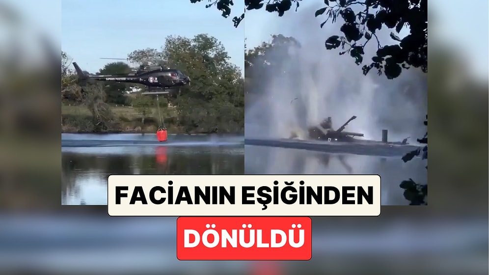 Fransa'da Bir Yangın Söndürme Helikopteri Gölden Deposunu Dolduracağı Sırada Suya Çakıldı
