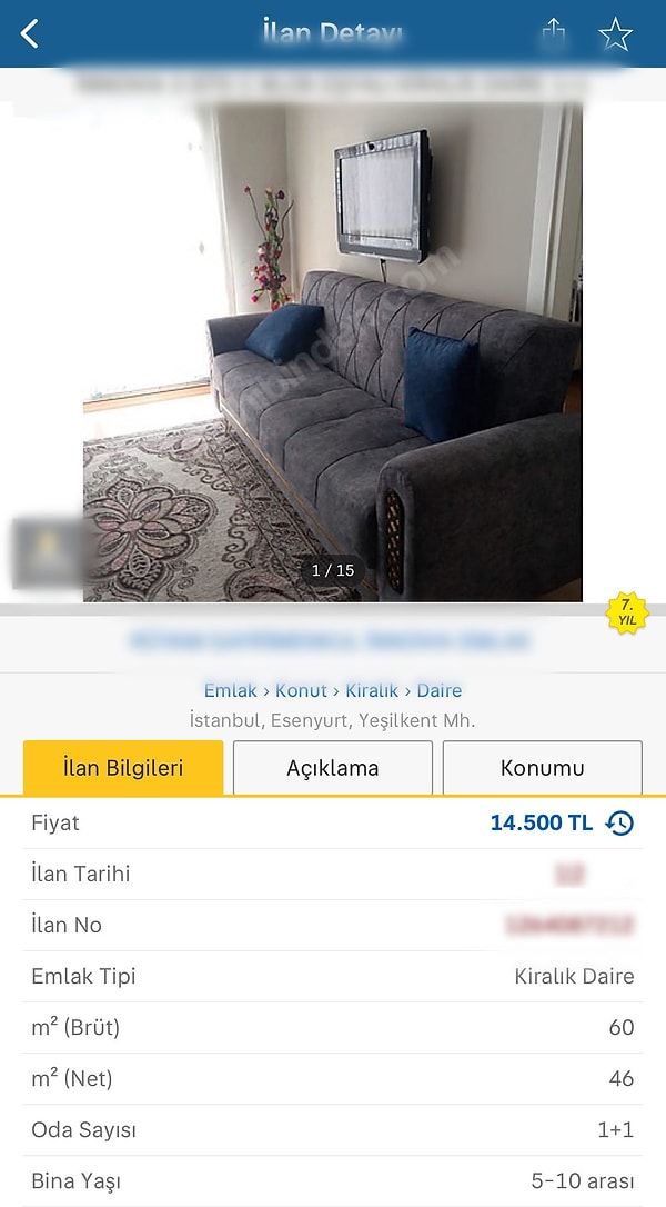 Bir kişi, Esenyurt'ta bir daire ilanı gördü.