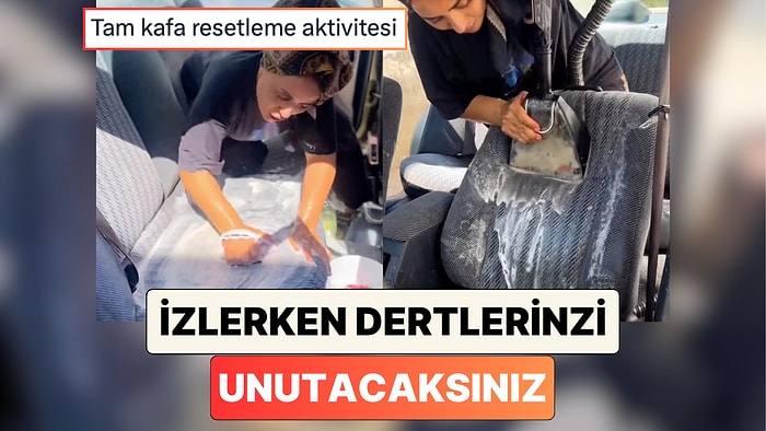 Bir Kadının Foşur Foşur Araba Yıkadığı Anları İzlerken Bir Kaç Saniyeliğine Dertlerinizi Unutacaksınız