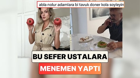 Ustalara Yaptığı Kuru Fasulye Sunumuyla Gündem Olan Kadın Şimdi de Ustalara Menemen Yaptı