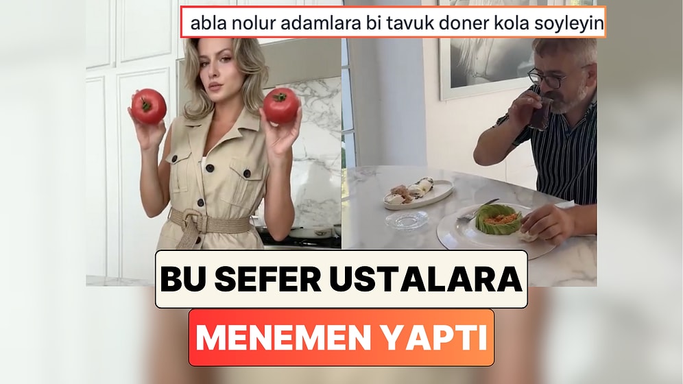 Ustalara Yaptığı Kuru Fasulye Sumumuyla Gündem Olan Kadın Şimdi de Ustalara Menemen Yaptı