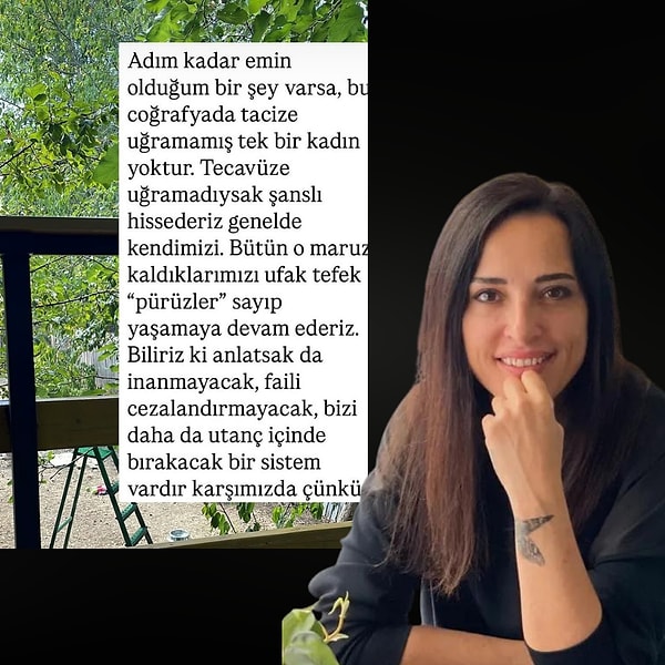 "Bu coğrafyada tacize uğramamış tek bir kadın yoktur" vurgusu yapan Balboa, bu gerçekten adı kadar emin olduğunun da altını çizdi.