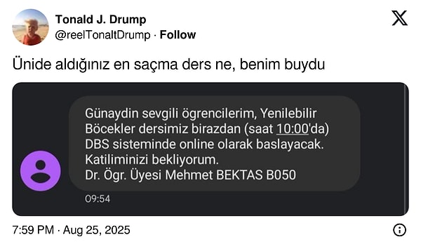Üniversitede "Yenilebilir Böcekler" isimli bir ders olacağı aklınıza gelir miydi?